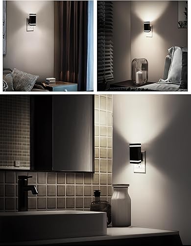 Miniatura 3 de DORESshop Luz nocturna roja, encendidoapagado automático, brillo ajustable de 0-100 lúmenes, enchufe regulable en la pared con sensor de luz