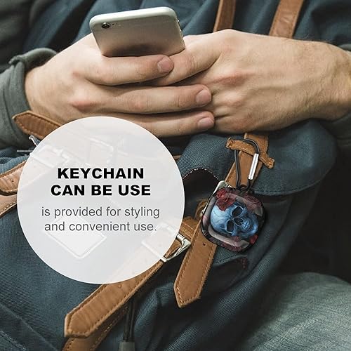 Miniatura 8 de Carcasa rígida para Samsung Galaxy Buds 2 Pro/Live/Pro con diseño de calavera y rosa azul