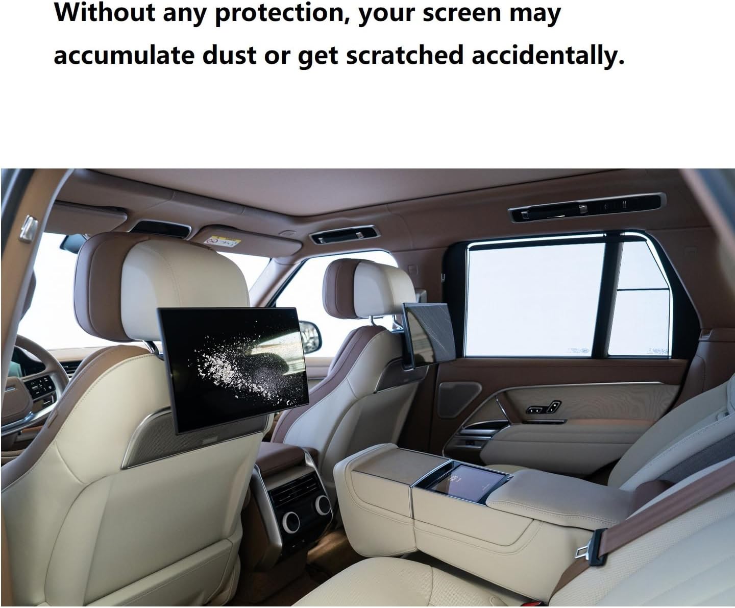 11.4 Inch Neoprene Screen Protector Cover for 2024 2025 Range Rover Rear Seat Entertainment System with Elastic Strap Shockproof Scratch Resistant