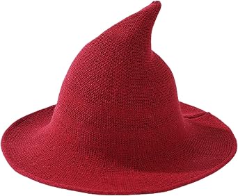 Womens Hat Halloween Hat Witch Costume Hat Knit Dance Warm Wizard Witches Acrylic Soft Fall Classic Winter Cap