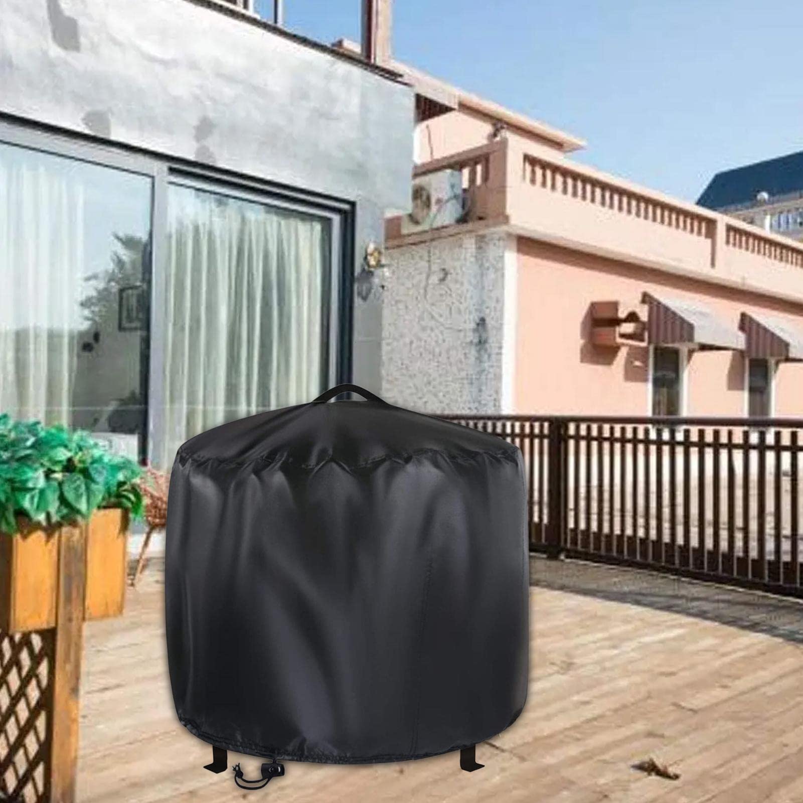 Fire Pit Cover Round Brazier Stove Cover Waterproof Windproof Sun Protection For Outdoor Garden Furniture Sets Muebles De Jardín - 15