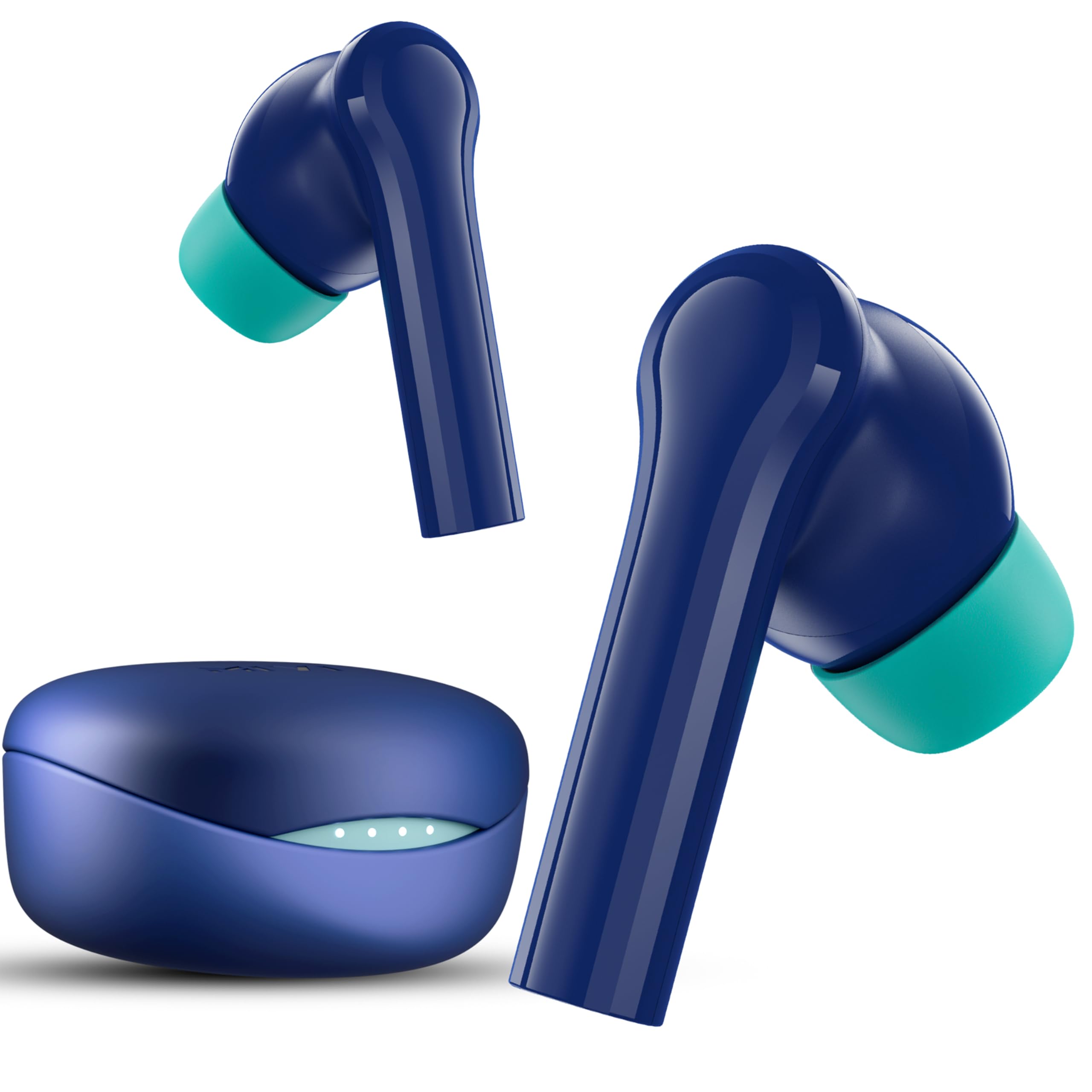 Mivi DuoPods Maxx TWS [New Launch], 13mm Bass Drivers, 50 Hrs Playtime, HD Call Clarity with AI-ENC, Gaming Mode, BT v5.3, Swift Type-C Charging, Made in India Earbuds