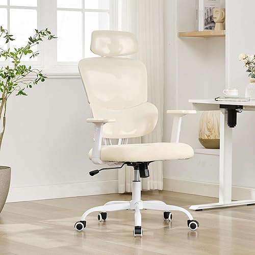 Silla de oficina ergonómica, sillas de escritorio de oficina de malla para el hogar, silla de oficina con respaldo alto de 330 libras, silla