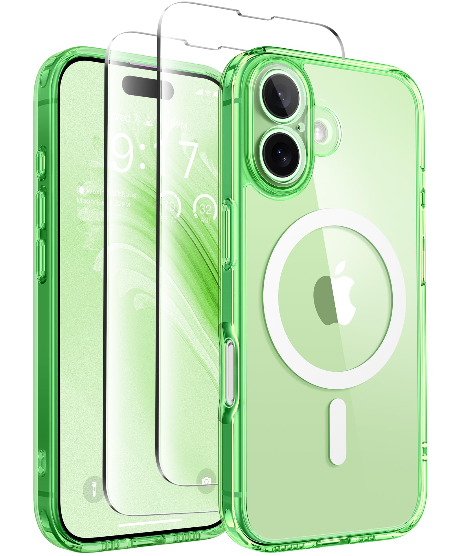 CAPRARO Magnetic Compatible with iPhone 16 Case, Upgraded [Full Camera Protection] [Compatible with MagSafe] Protective Translucent Matte Women Girl