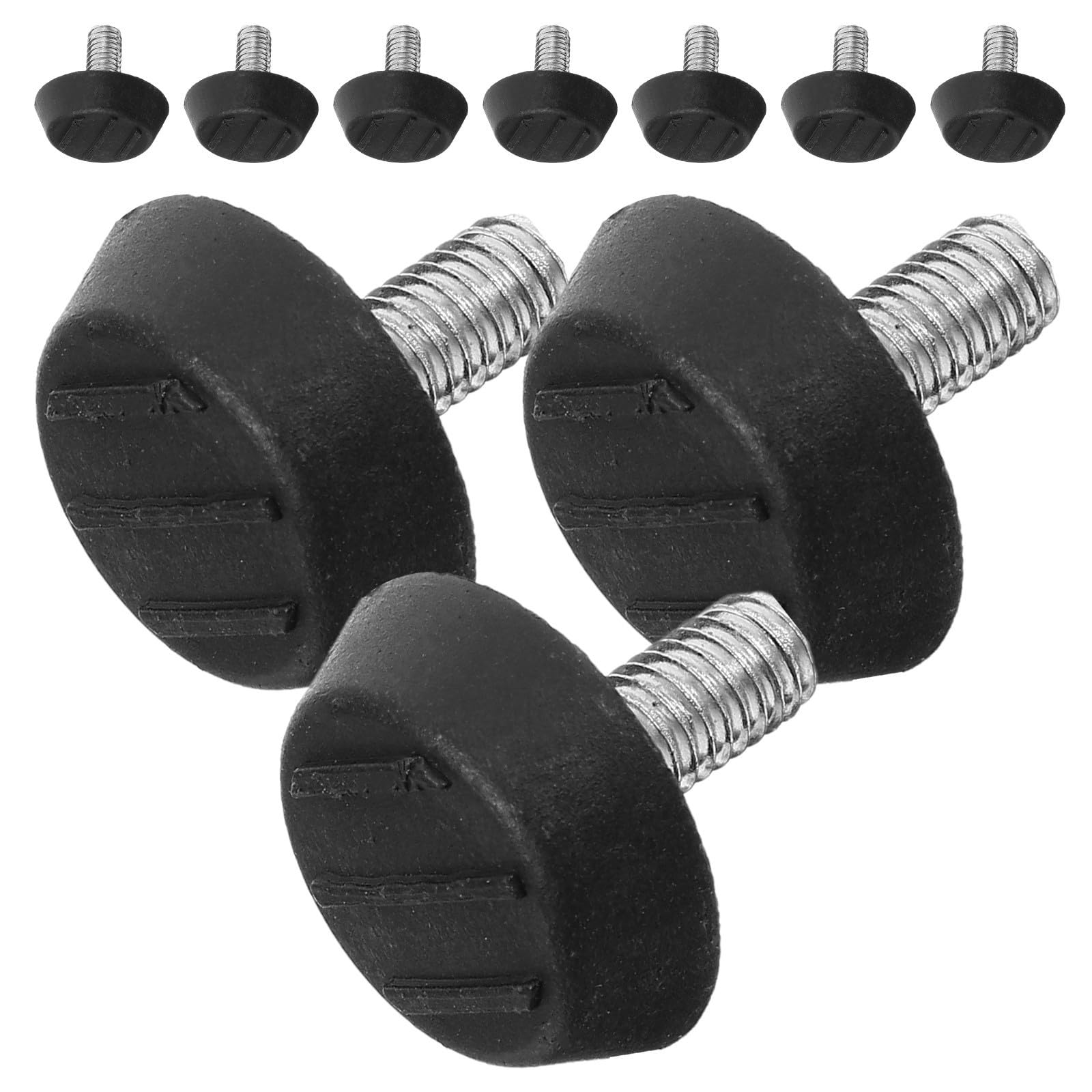 Pies niveladores ajustables de goma para eliminar el balanceo y proteger el suelo de tus sillas