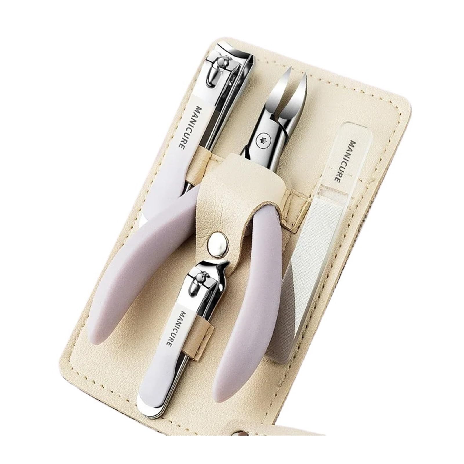 1set Nail Clippers Set Ingrown Toenail Thick Cuticle Nippers for Professional Pedicure Manicure Fingernail Tools(4Pcs-Purple)