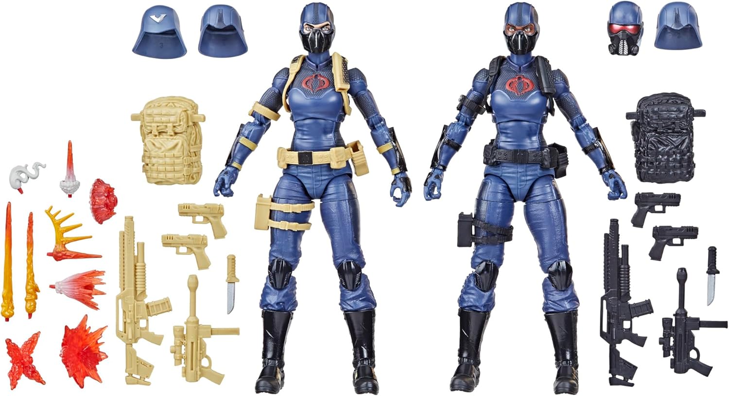 G.I. Joe Classified Series Cobra Valkyries, Deluxe Pack of 2 Collectible Action Figures with 25 Accessories, 68, 6 inch Action Figures