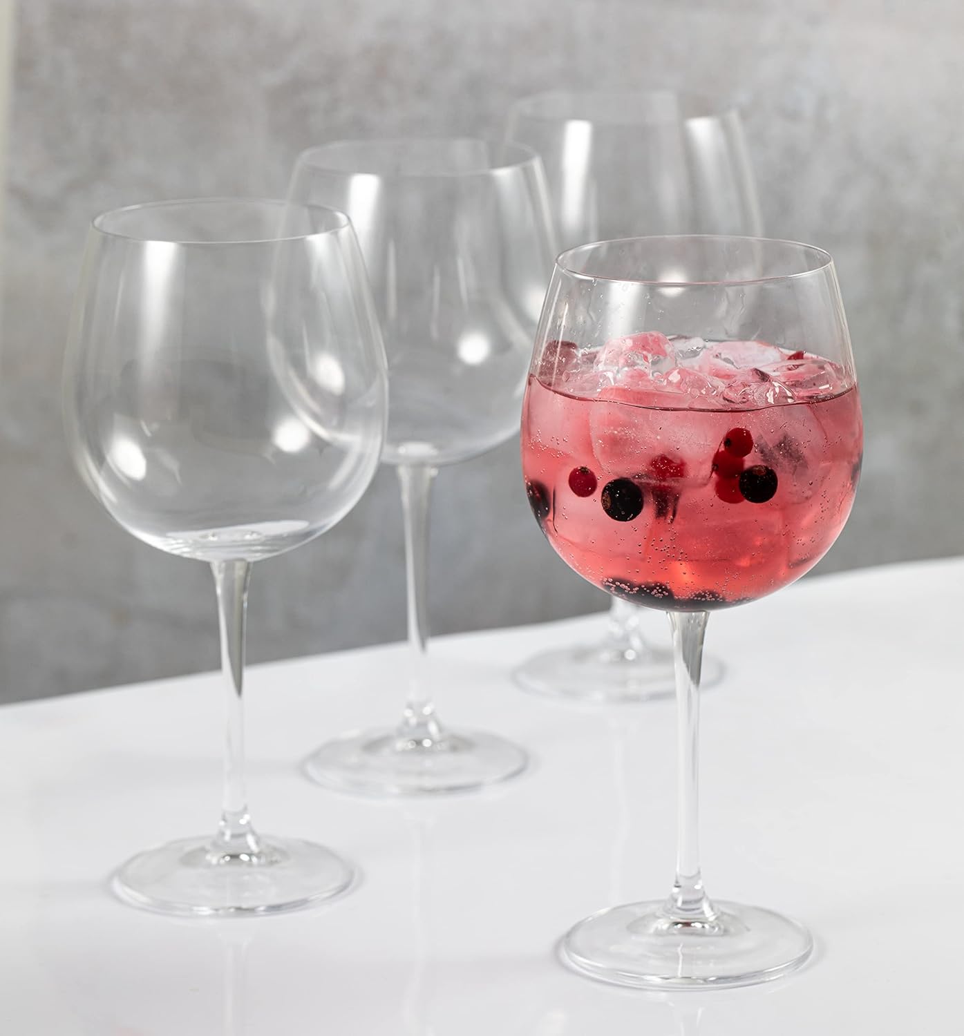 MIKASA Julie Luxury Lead Free Crystal Copa Gin Balloon Glasses, 665 ml, Clear, Set of 4