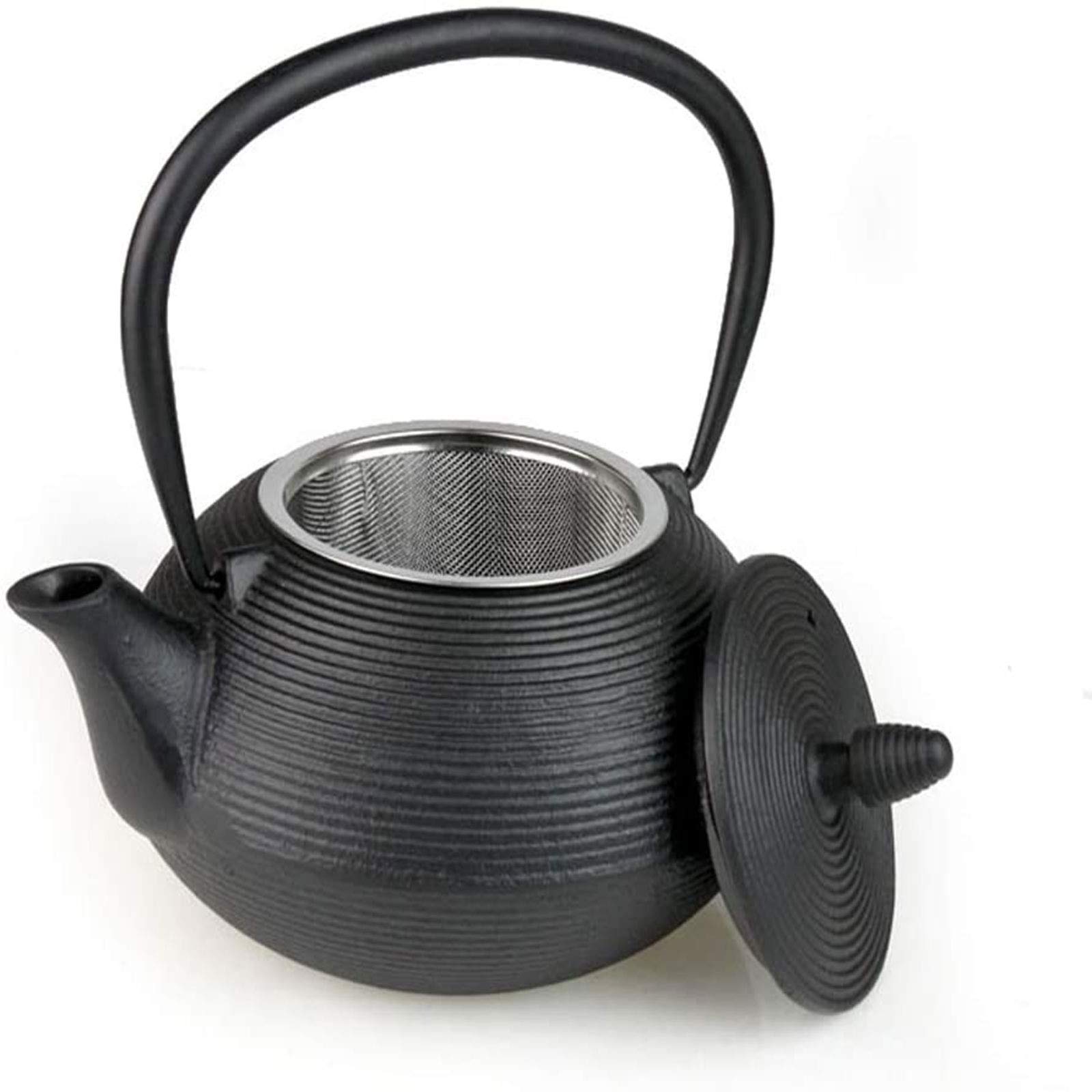 900 Ml Giapponese Tetsubin tè Bollitore Teiera in Ghisa con Infusore/Filtro in Acciaio Inox, per Foglia Sciolto tè E Tabuli da tè, Nero