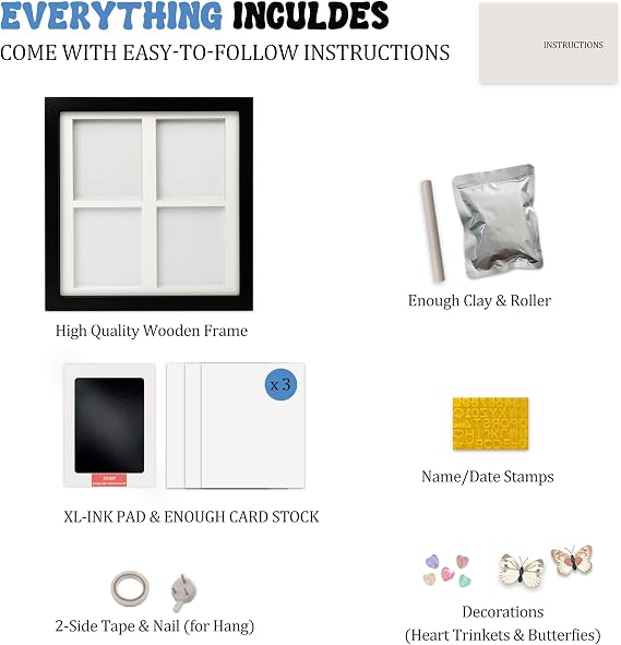 MYPAWLETS Paw Print Frame and Ink Pad Kit Bundle