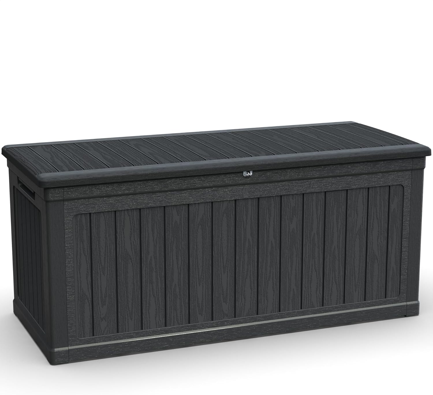 260-Gallon XXL Waterproof Outdoor Deck Storage Box - Heavy-Duty, Lockable, Dual-Wall Resin for Patio Furniture, Cushions, Garden Tools & Pool Equipment (Doubles as Bench/Table, 440lbs Capacity)