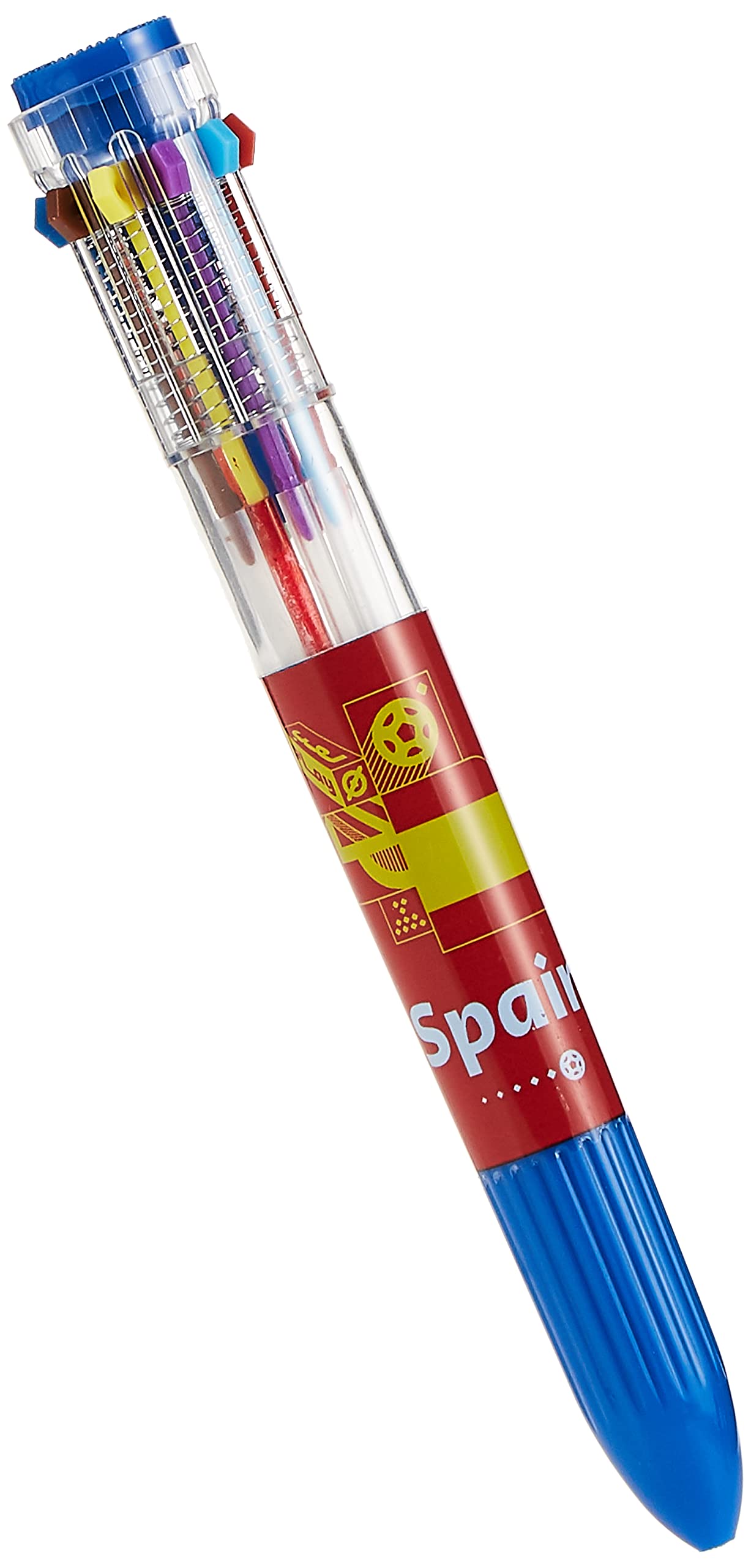 FIFA World Cup Qatar 2022 10 in-1 Multicolor Retractable Ballpoint Pen for Office School Supplies Students Gift Spain