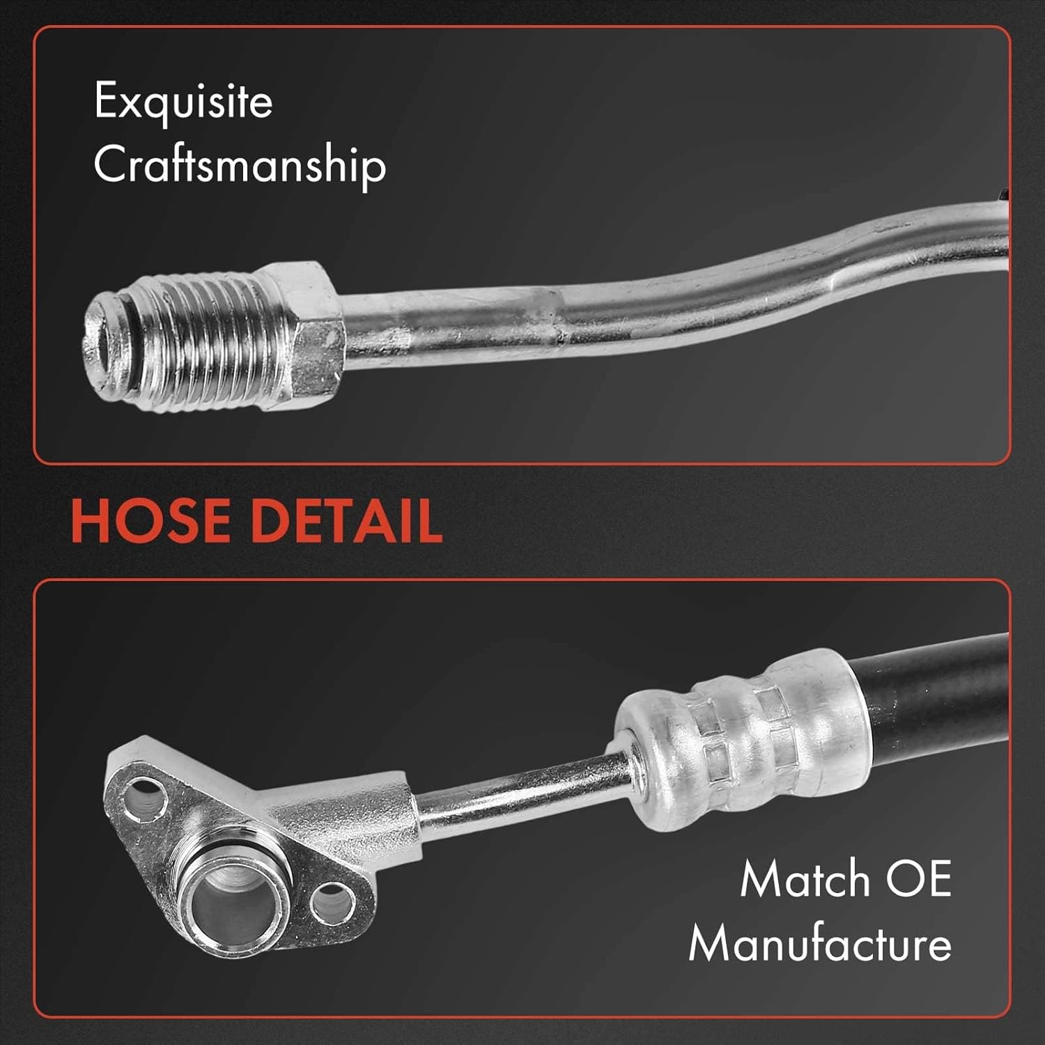 A-Premium Power Steering Pressure Hose Line Assembly Compatible with Honda Pilot 2003-2004 & Acura MDX 2001-2002, 3.5L, Pump to Gear/Rack