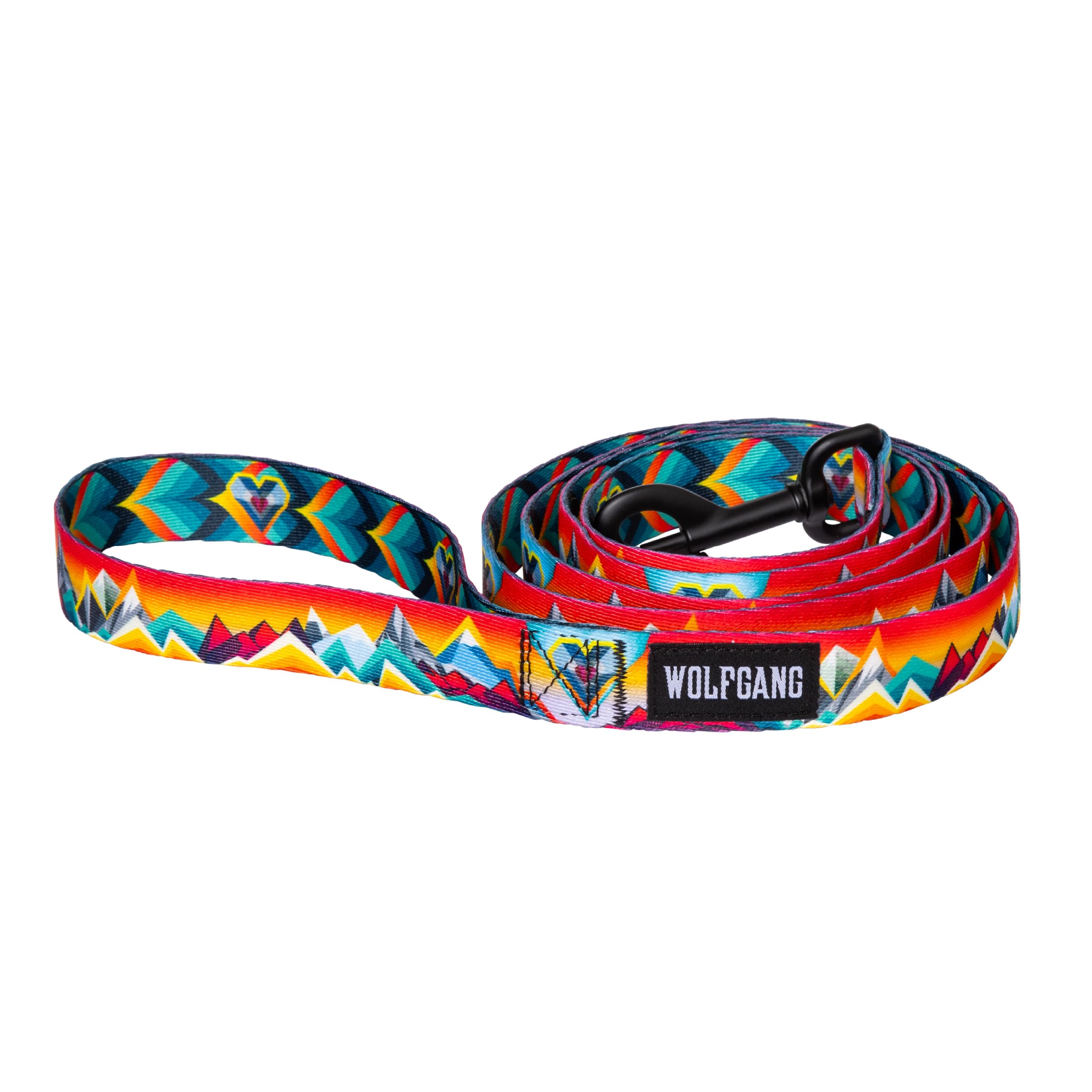 Wolfgang Heavy Duty Dog Leash, Pull-Tested to Over 800 lbs for Walking & Training, MountainVibes Print, Small