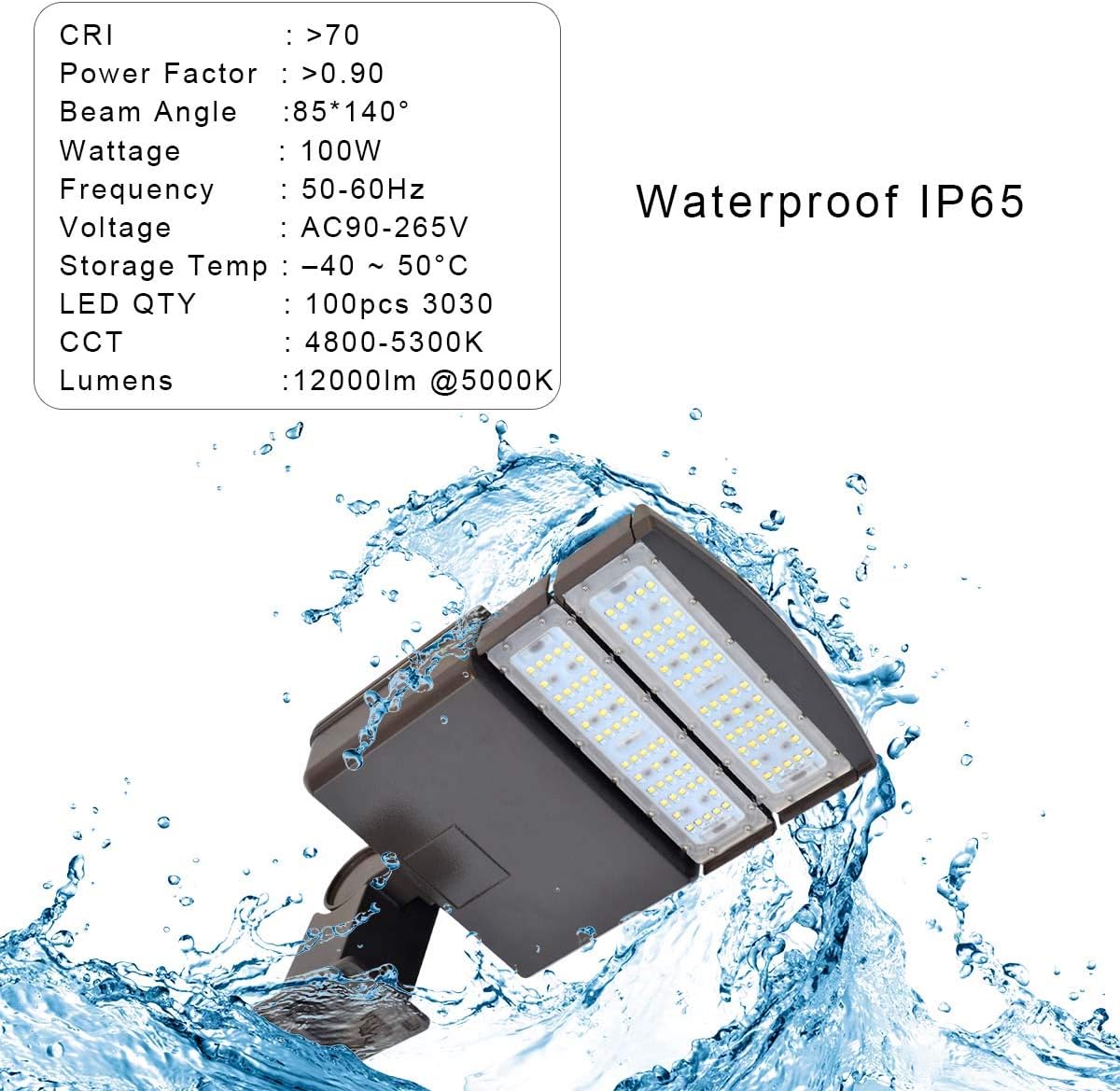 Prоmо Dіѕсоunt Uр Tо 70% оƒƒ LED Parking Lot Lights 100W-12000lm Outdoor LED Flood Lights 5000K LED Shoebox Lights - Arm Mount for Aquare Pole Commercial Street Area Light for Stadium, Parking Lot, Roadways (Optional photocell)