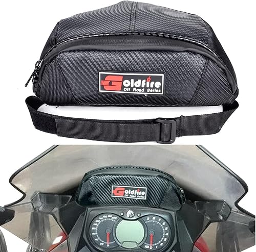 Goldfire Accesorios para bolsa de parabrisas para motos de nieve, resistente al agua, cartera de almacenamiento para tablero de salpicadero, bolsa