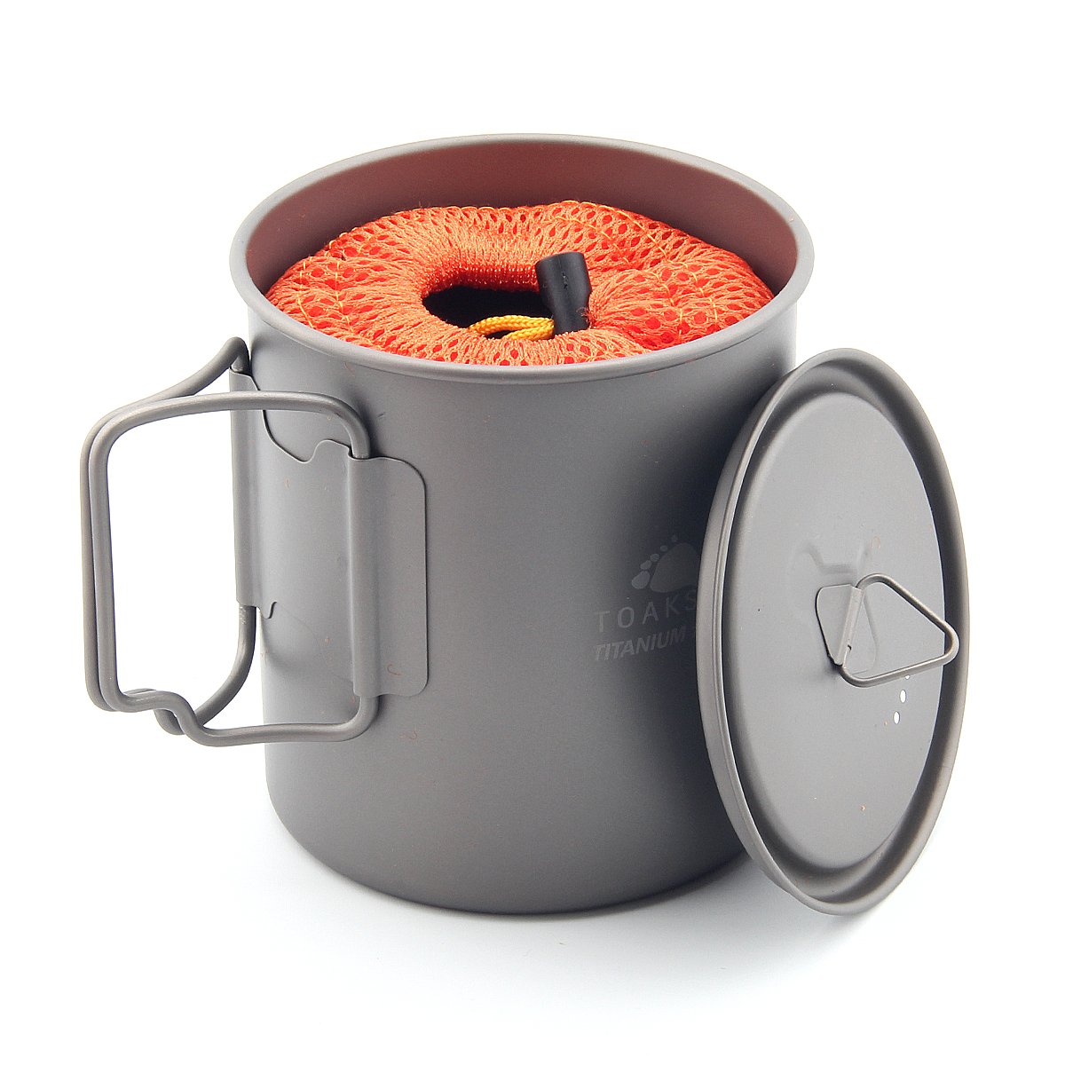 TOAKS Taza de titanio ultraligera portátil para agua (750 ml y 450 ml)