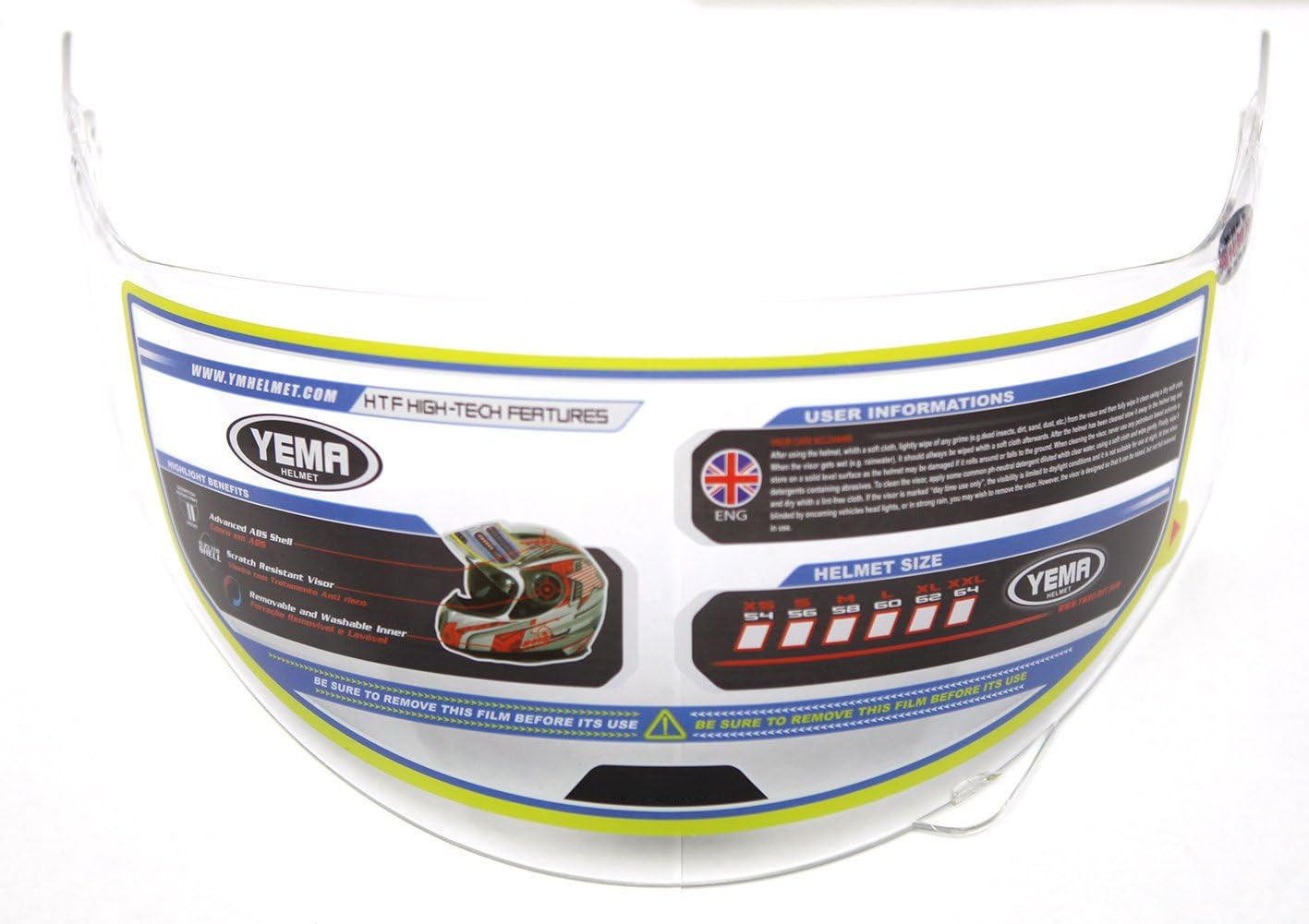 Motorcycle Full Face Helmet DOT And ECE Approved - YEMA YM-833 Motorbike Moped Street Bike Racing Crash Helmet with Sun Visor for Adult, Men and Women - Matte Black, XXXL