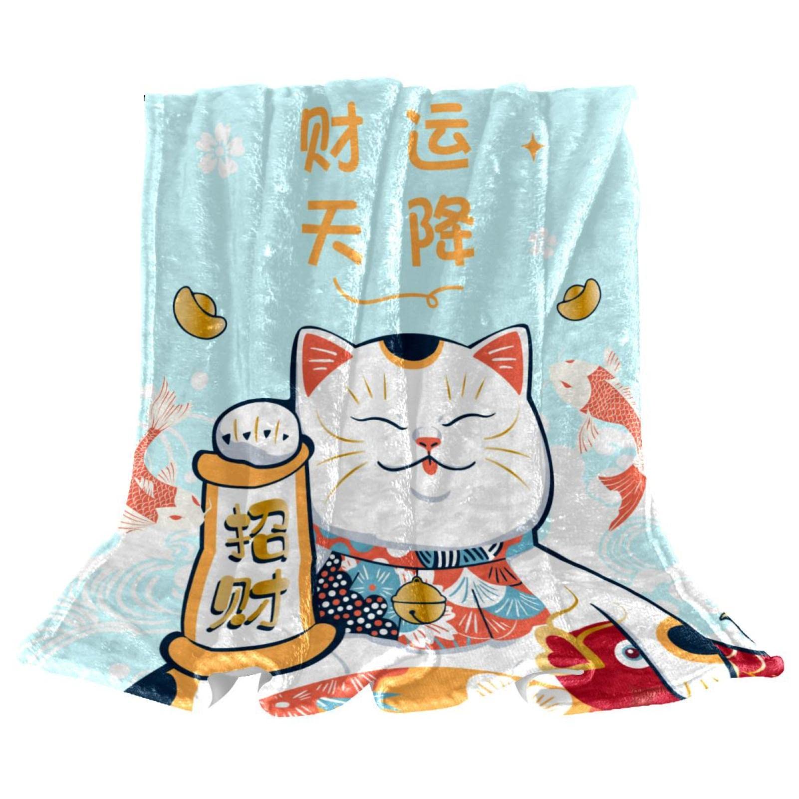 Couvre-lit doux couverture de lit chat moelleux pour chambre enfant