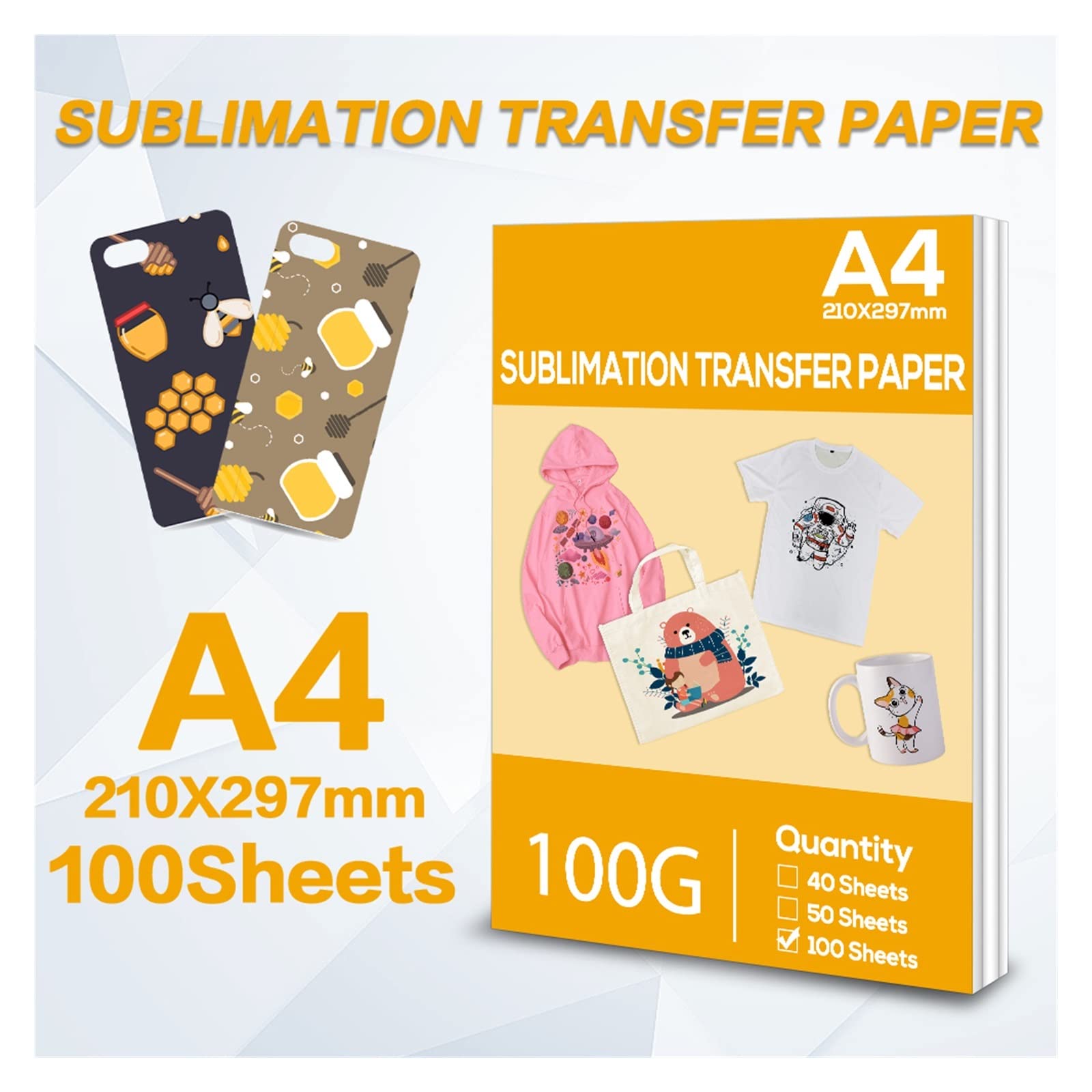 100 arkuszy A4 do drukarek atramentowych druk sublimacyjny do drukarek atramentowych papier do druku sublimacyjnego koszulka do samodzielnego wykonania kapelusz kubek do drukarki atramentowej p