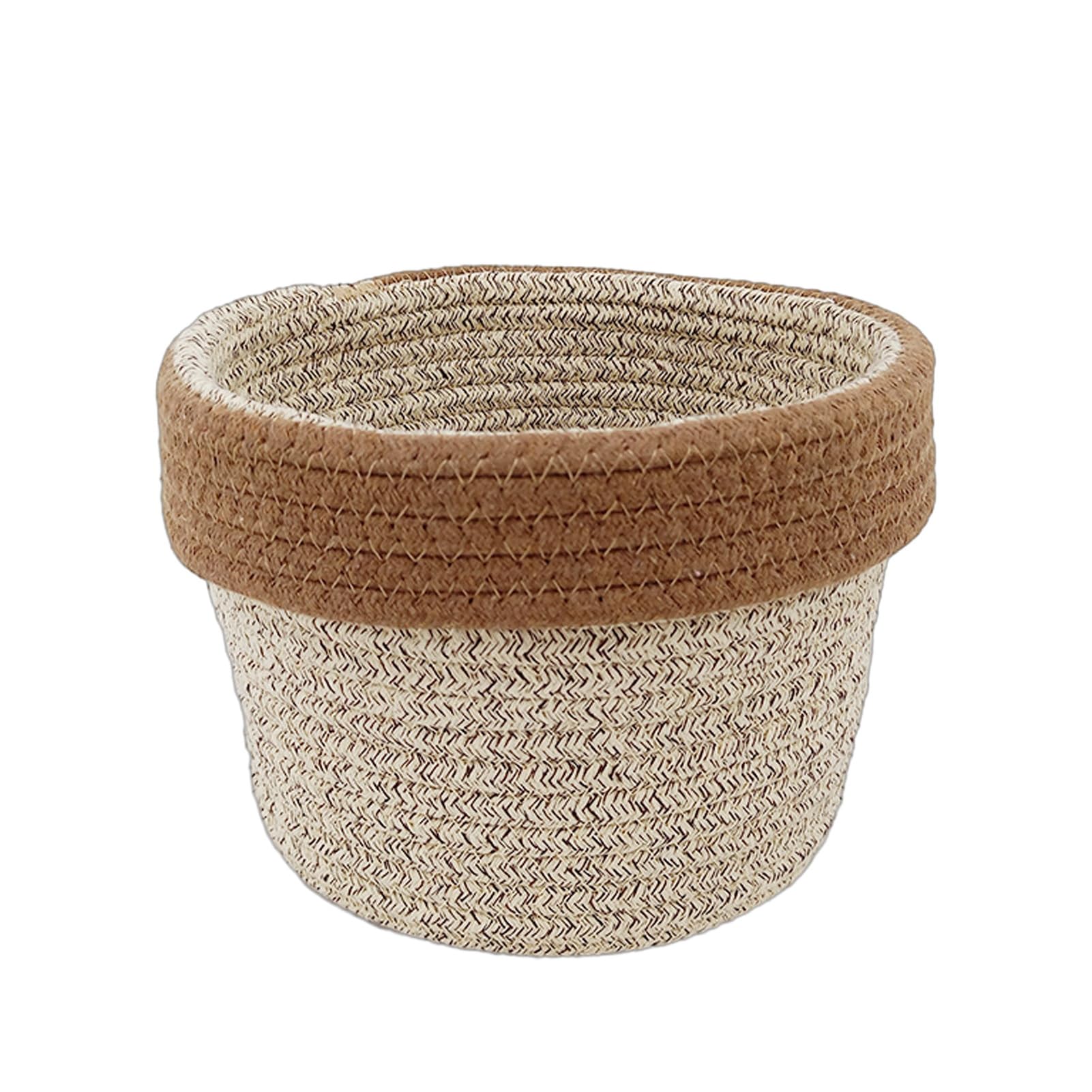 Glifora Cotton Rope Basket - Large Toys Storage Woven Basket, Decorative Round Closet Organiser for Clothes, Towels and Blankets