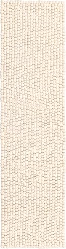 Miniatura 3 de Unique Loom Felt Ball Collection - Alfombra de área (2 pies 7 pulgadas x 10 pies, color marfil)