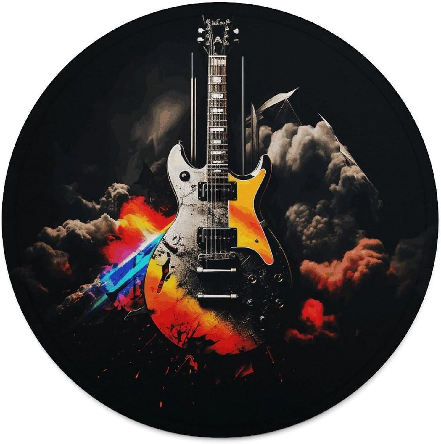 Round Flannel Blanket, Soft Fuzzy Anti-Pill 59 Inch Throw Blanket, Winter Bath Towel Rock Music Yoga Mat for Bed, Couch & Outdoor Picnic – 300 GSM Round Flannel Blanket, Soft Fuzzy Anti-Pill 59 Inch Throw Blanket, Winter Bath Towel Rock Music Yoga Mat for Bed, Couch & Outdoor Picnic – 300 GSM