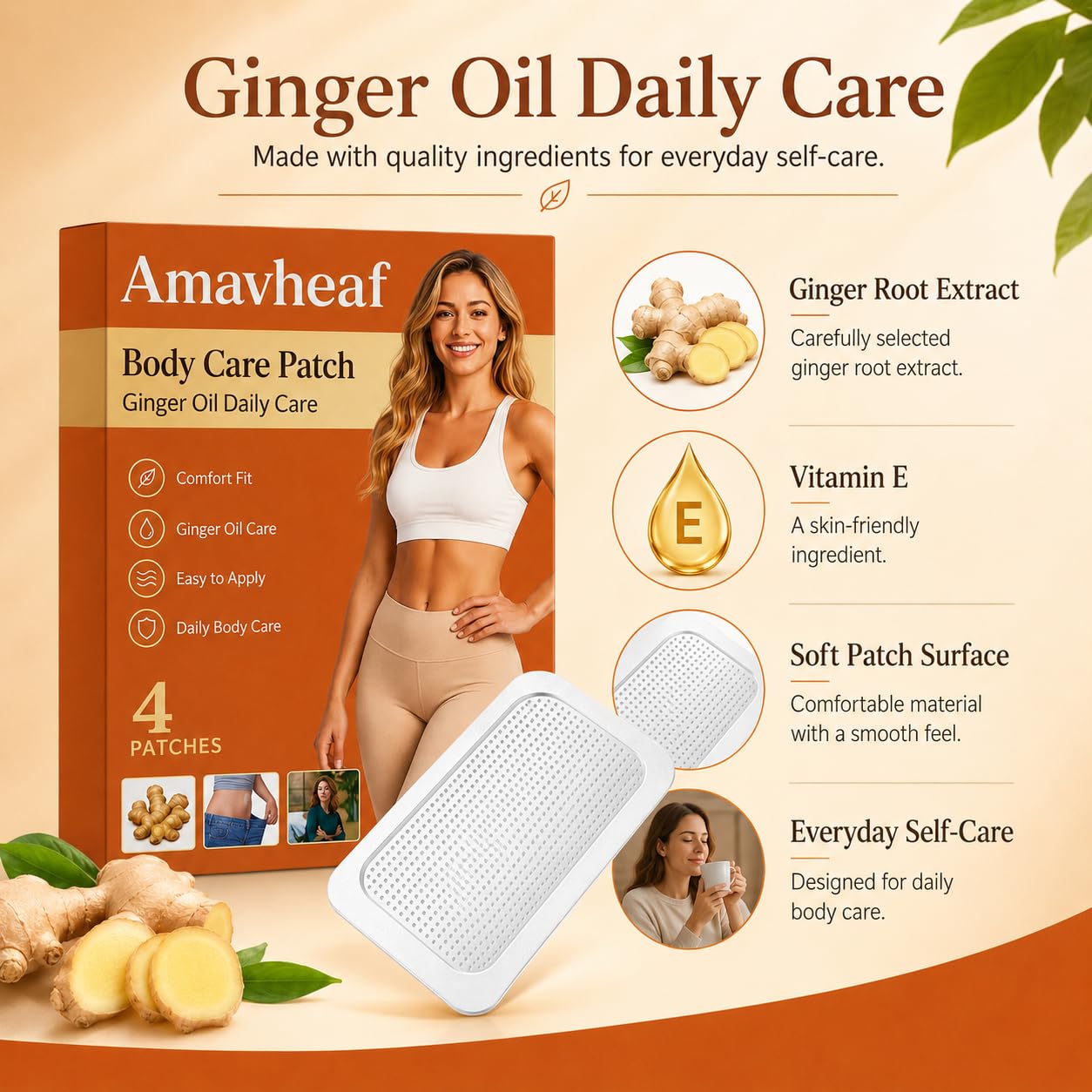 Ginger Oil Body Care Patch (8 Patches)