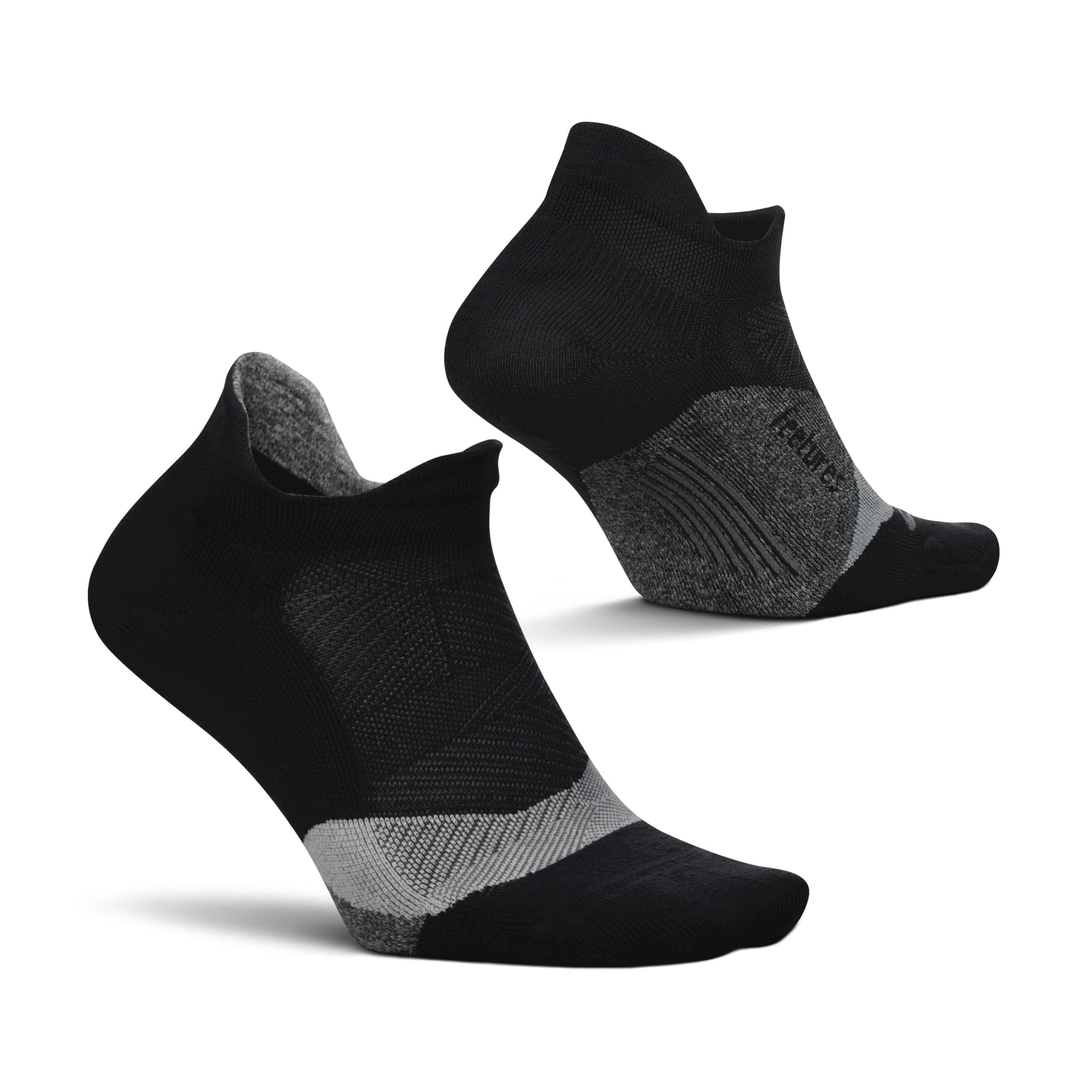 Elite Light Cushion No Show Tab Ankle Socks - Sport Sock with Targeted Compression (1 Pair)