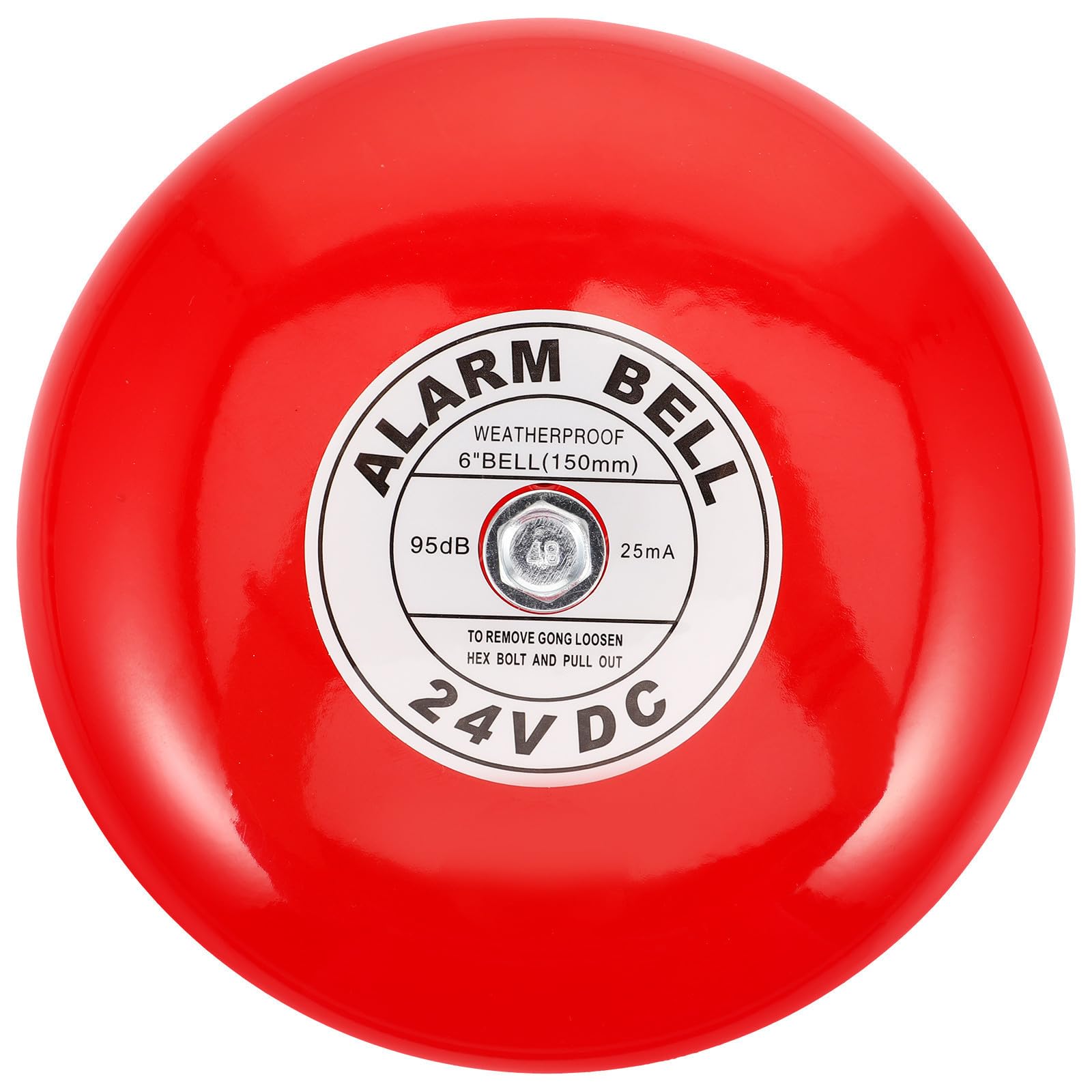 Timbre Eléctrico Industrial de 24v Color Rojo Campana de Hierro, Alta Durabilidad y Recordatorios Oportunos para Emergencia y Elevadores