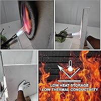 Vista 4 de Tabla aislante de fibra de cerámica, 1 x 12 x 24 pulgadas, clasificación 2300F, tablero aislante ignífugo para estufas de madera, chimeneas, hornos