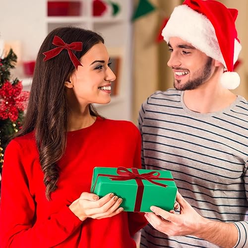 Miniatura 430 de Chuangdi 3/8 pulgadas, 60 yardas, cinta de terciopelo azul verde azulado de Navidad, cintas anchas de terciopelo vintage para adornos de árbol