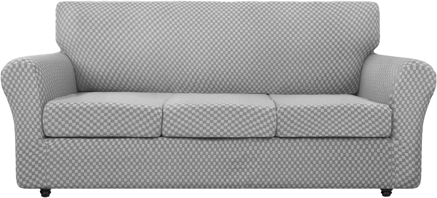 Chelzen 4 Piece Extra Large Sofa Cover Modern DoubleColor