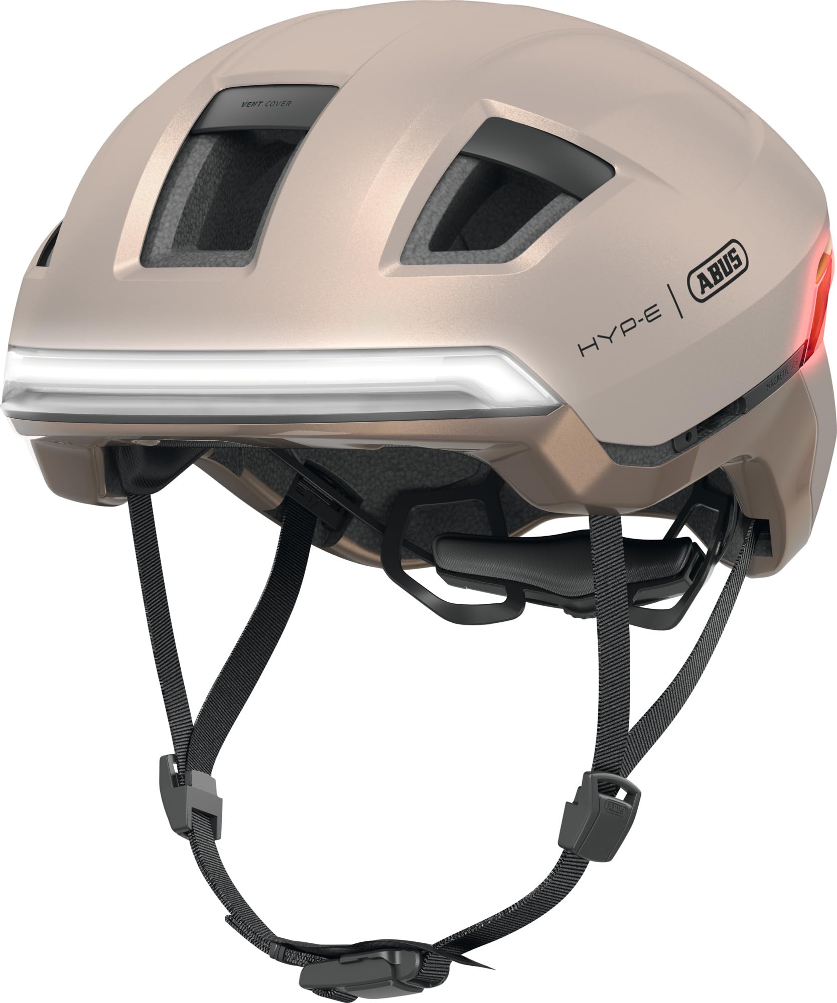ABUS HYP-E Bike Helmet - Helmet with Front, Rear and Indicator Lights - Suitable for Cycling on e-Bikes and S-Pedelecs - Unisex-Adults and Youth - Size S, Green