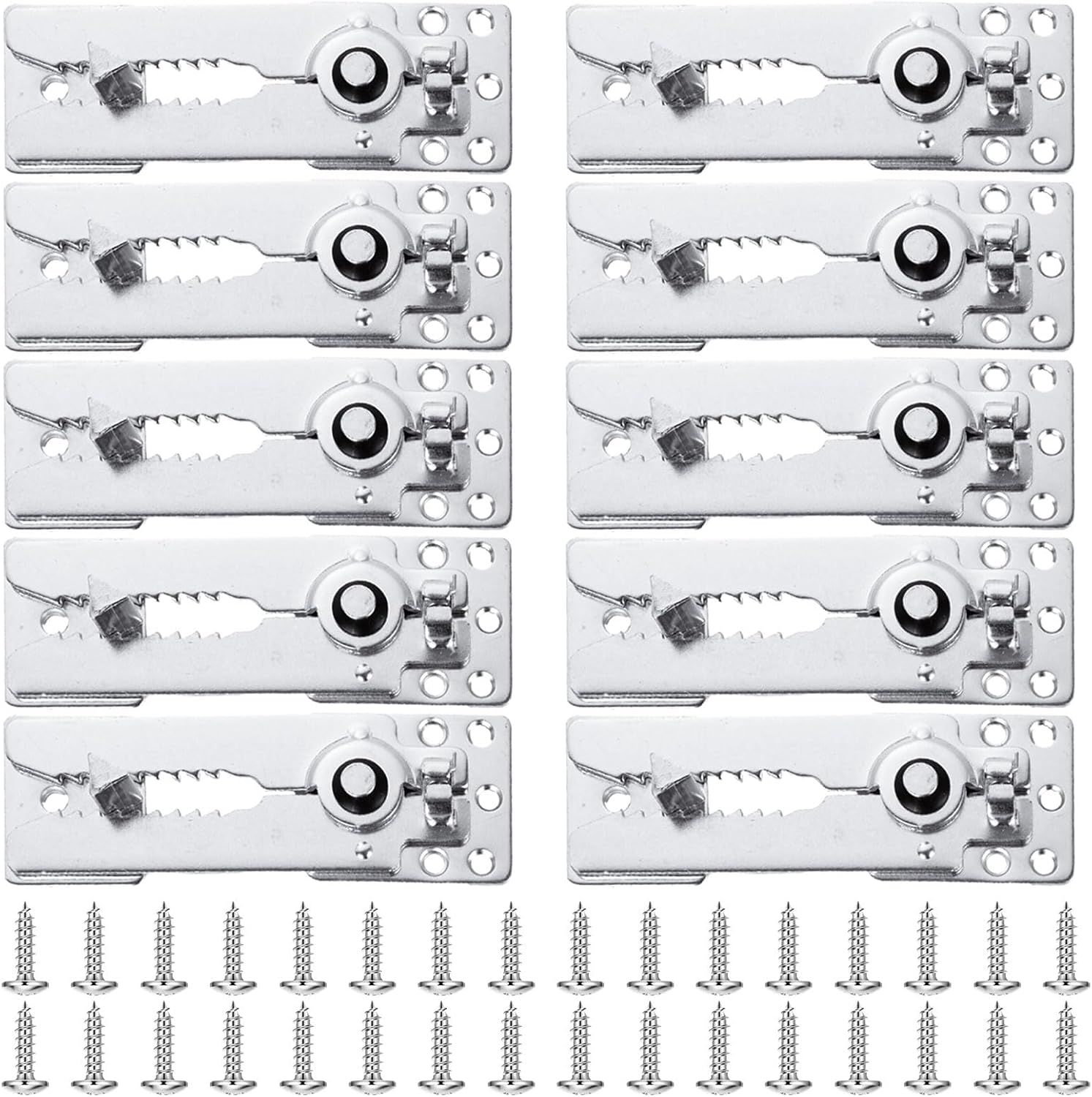 10 PCS Sectional Couch Connectors, Galvanized Iron Sectional Sofa Connector, Furniture Connectors Clips Sectional Couch Connector Clamps for Sectionals with 80pcs Screws (6 Inch x 2.2 Inch)