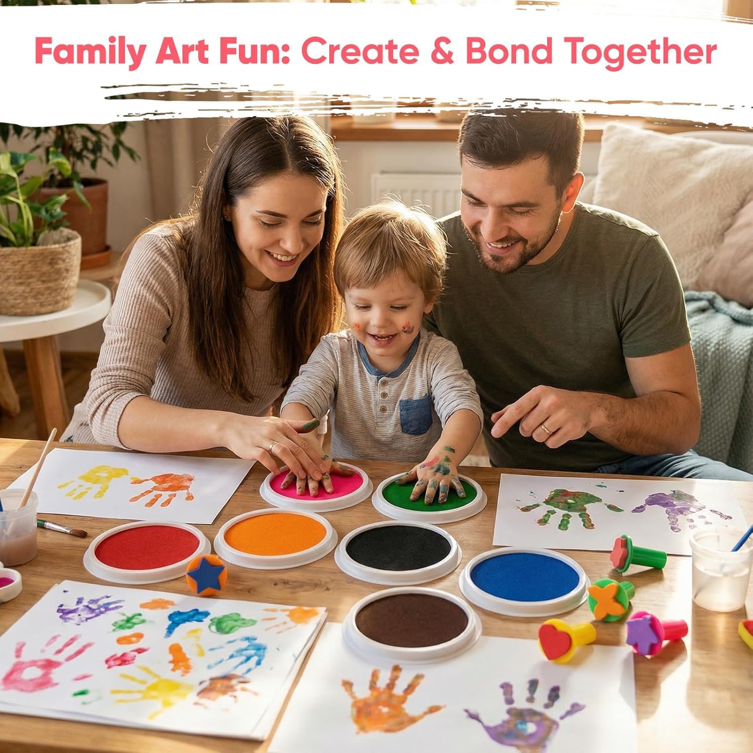 8 Stück Stempelkissen, Fingerstempel, Stempelkissen Kinder, Regenbogen Stempelkissen, Verwendung für Fingermalerei, Scrapbooking, Geschenke für Kinder,Kartenherstellung (8 Farben)