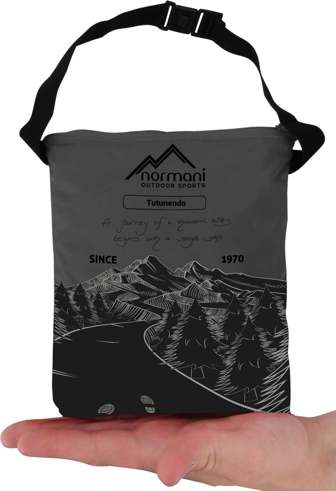 normani Regenponcho mit Rucksackfunktion - Wassersäule: 12.000 mm - Outdoorponcho - Extra Langer Wanderponcho Regencape Reiseponcho mit Ärmeln für Damen und Herren