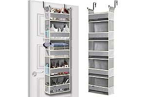 Over the Door Hanging Organizer with 5 Large Pockets