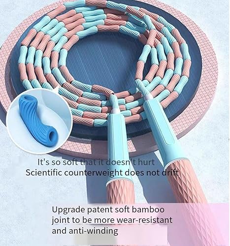 Miniatura 2 de Paquete de 2 cuerdas de saltar para fitness, cuerda de salto segmentada mejorada para entrenamiento, cuerda de saltar ajustable para hombres y