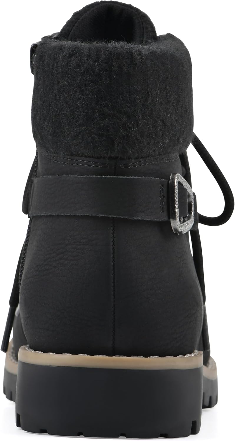 Cliffs by White Mountain Women's Pioneer Cushioned Lace-Up City Hiker Ankle Bootie
