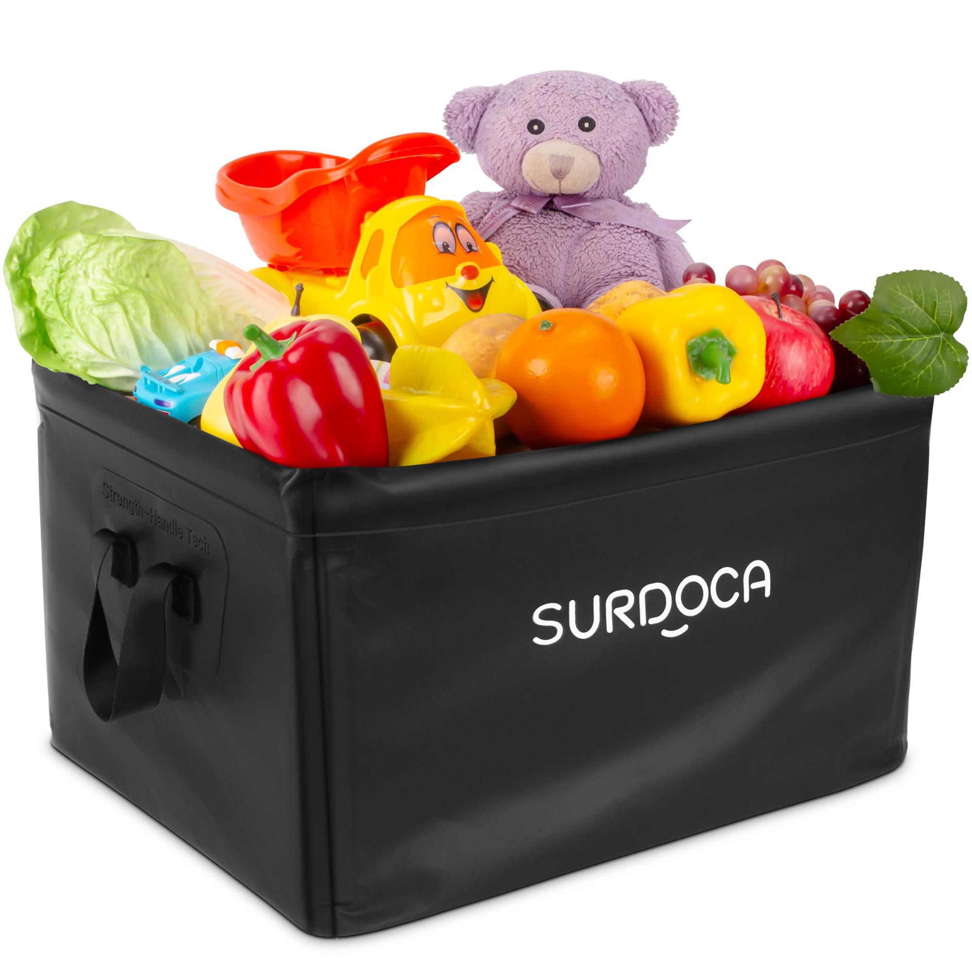 SURDOCA Car Boot Organiser, Waterproof Car Accessories for Men Women, Upgraded 38L Large Space Storage Box, Boot Tidy Organiser for Traveling, Camping, Fishing