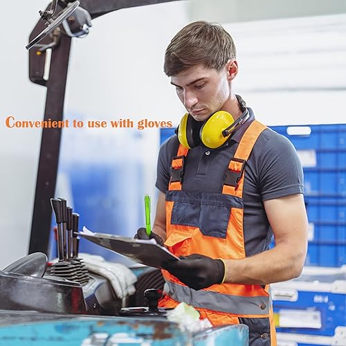 Miniatura 10 de lyforx Bolígrafos grandes con peso - Estabilidad de escritura mejorada para artritis y ancianos, fácil agarre grueso, 3 unidades, color azul