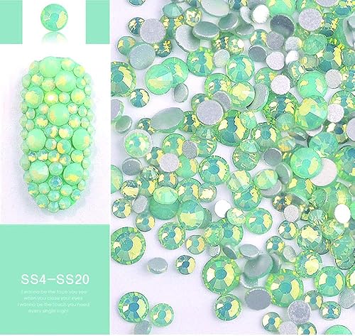 Miniatura 5 de DAODER Paquete de 4 diamantes de imitación de ópalo brillantes para uñas 3D, diamantes de imitación de cristal y dijes, decoración de uñas, gemas de