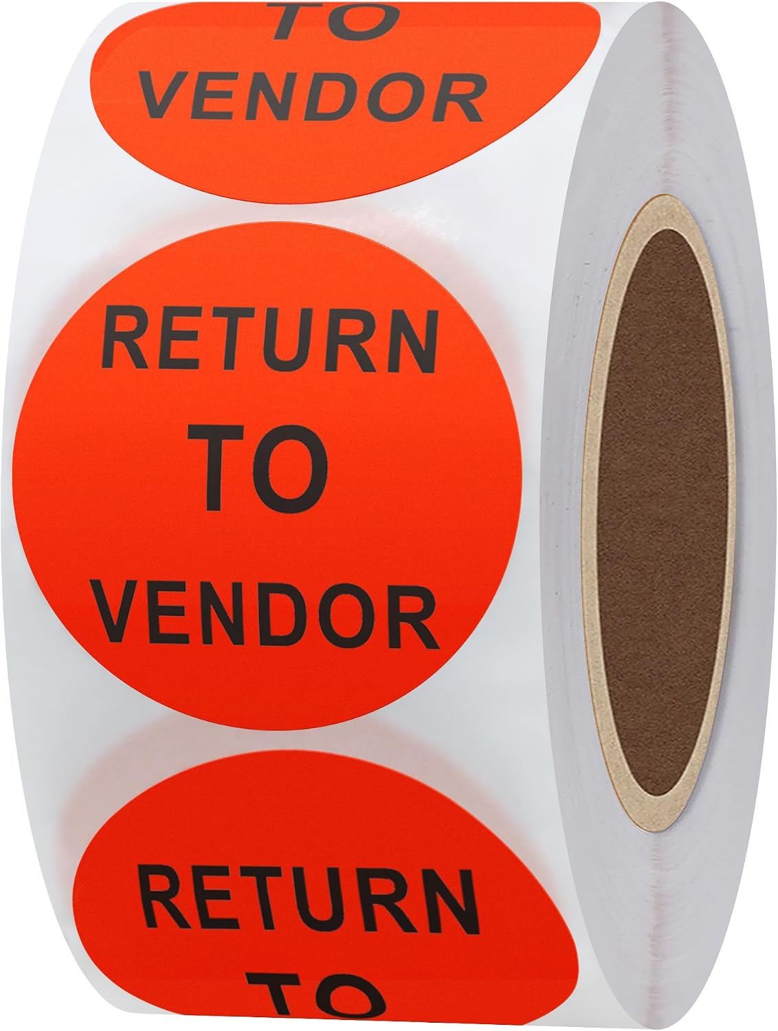 1.5 Inch Return to Vendor Stickers, Inventory Control Labels for Supermarket Shipping, Inventory, Business, Factory, Warehouse,Shipping Handing Labels - 500 Per Roll（10 Rolls）