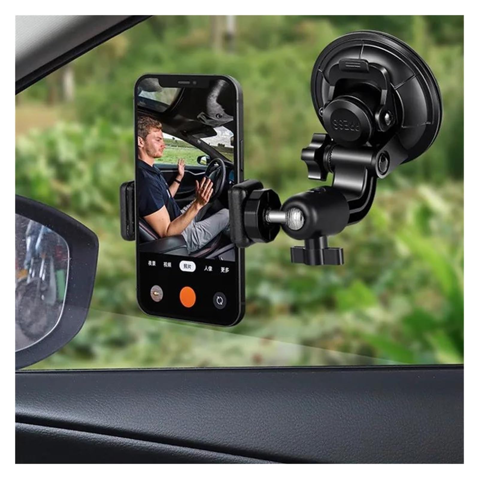 Porta Cellulare Auto Supporto per telefono da parabrezza per auto, treppiede, montaggio a parete sul cruscotto, ventosa