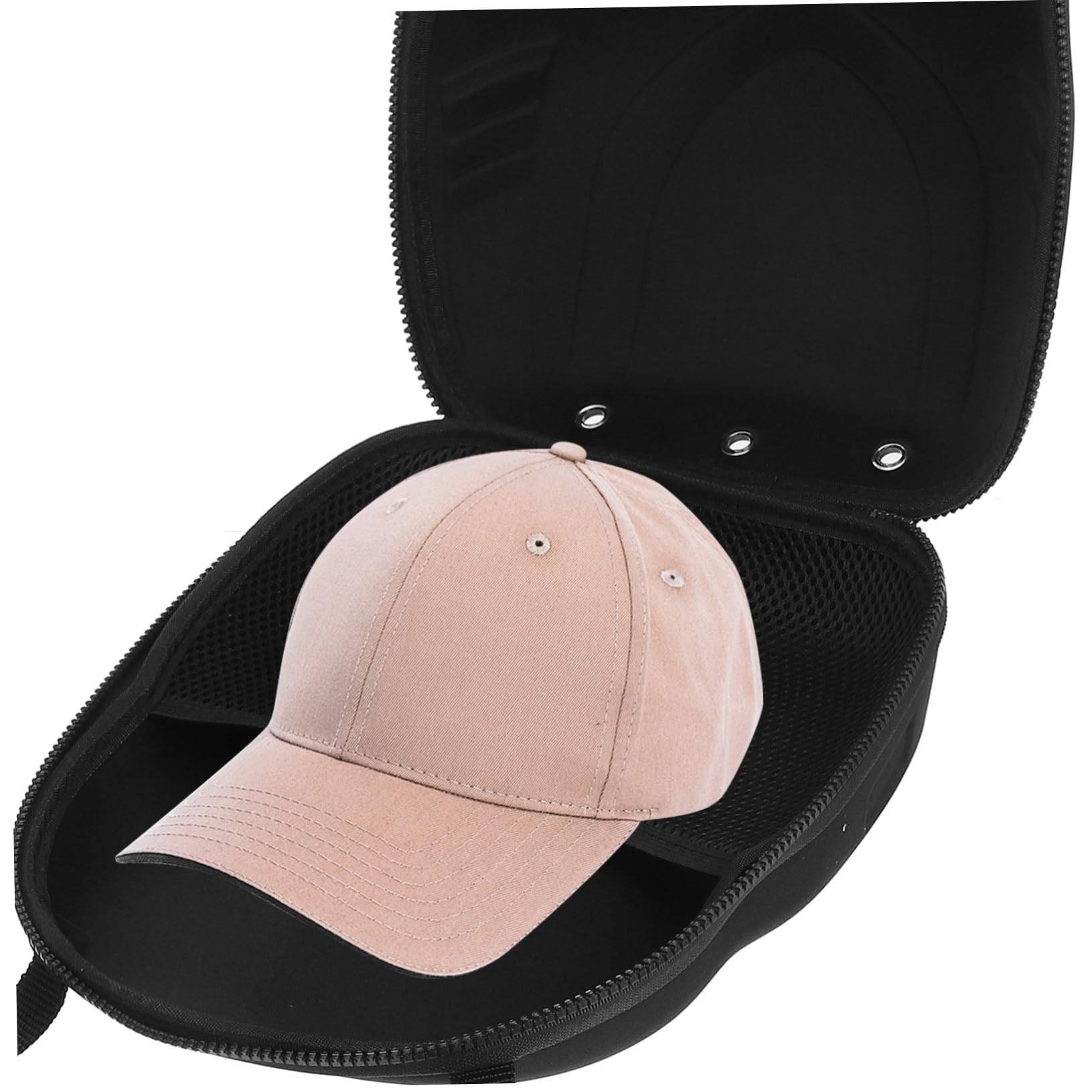 Garneck Estuche para Gorras de Béisbol de Viaje Eva Negro 30x23x10 Cm