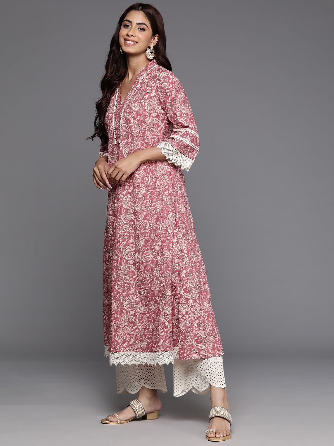Varanga Women's Cotton Kurta  Soft, Breathable Fabric, Elegant Design, Comfortable Fit, Ideal Traditional Ethnic Wear