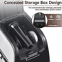 Vista 4 de Picadora de carne, relleno de salchichas, 2800 W máximo Picadora eléctrica de carne con cuchillas de acero inoxidable y 3 placas de molienda