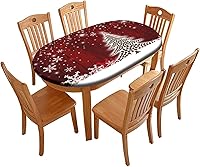 Vista 15 de Mantel ajustable ovalado de otoño, con borde elástico de hoja de arce, manteles de poliéster, para interiores, restaurantes, exteriores, terraza