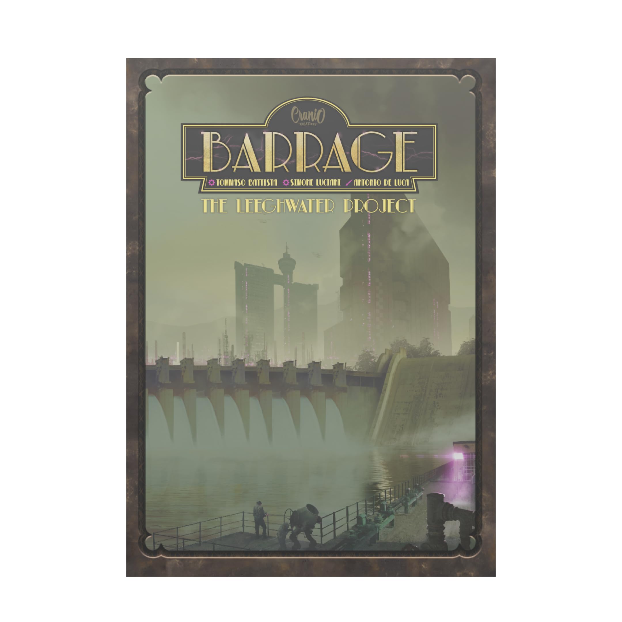 Cranio Creations- Barrage The Leeghwater Project Gioco da Tavolo, Colore Marrone, CC212